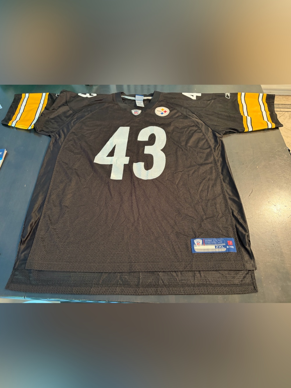 Reebok Troy Polamalu #43 Pittsburgh Steelers NFL Jersey Men’s size 2XL